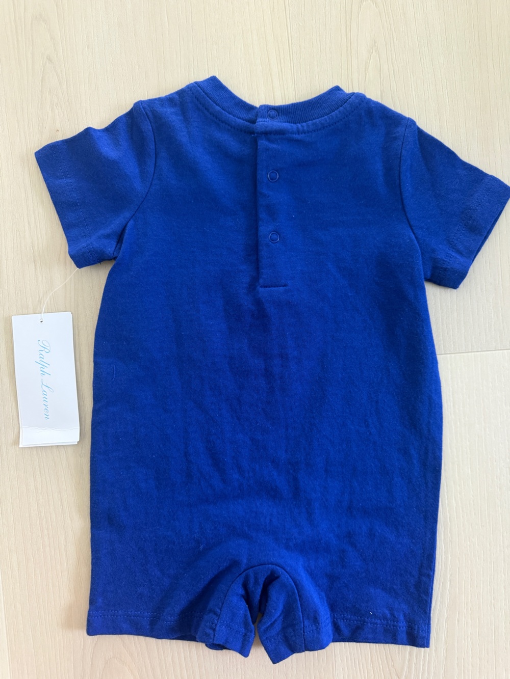 Polo Ralph Lauren Baby Boy’s Bear Cotton Jersey Shortall 3 Months - Picture 4 of 5